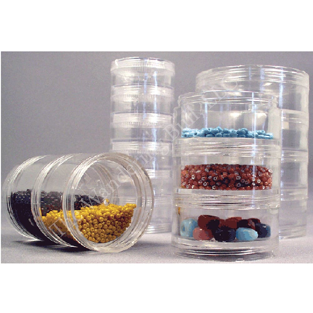 bead storage glass jars