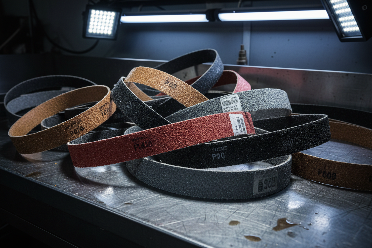 assorted old leather belts on wooden table