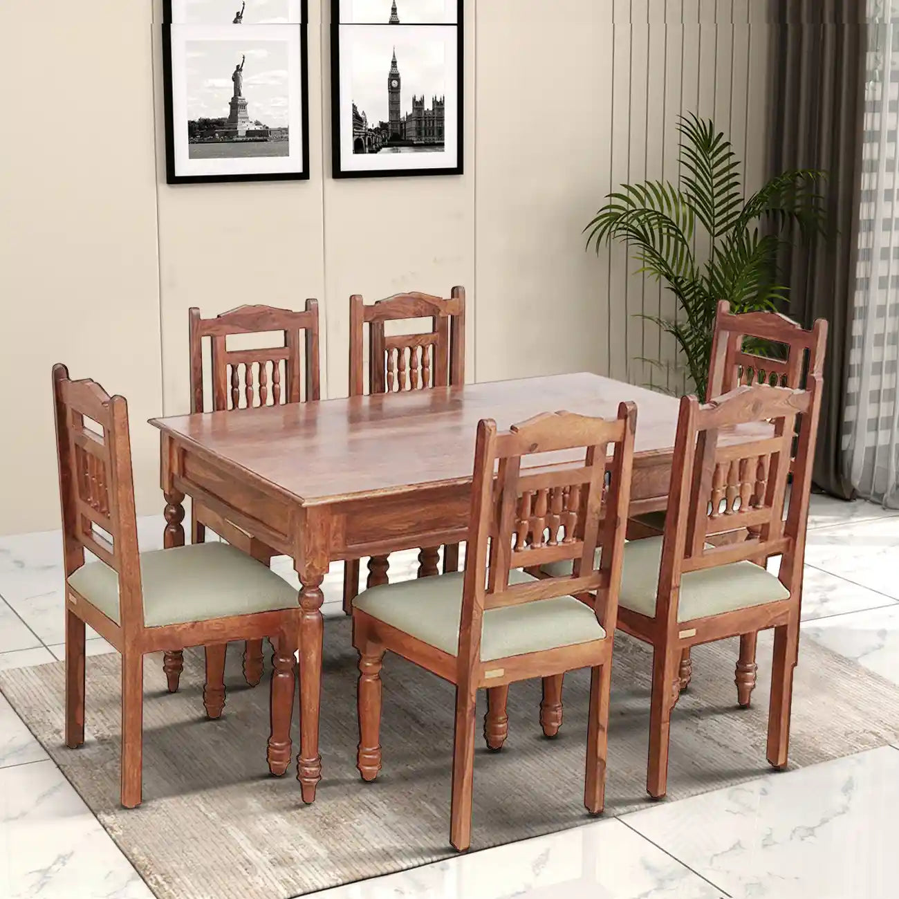 wooden dining table