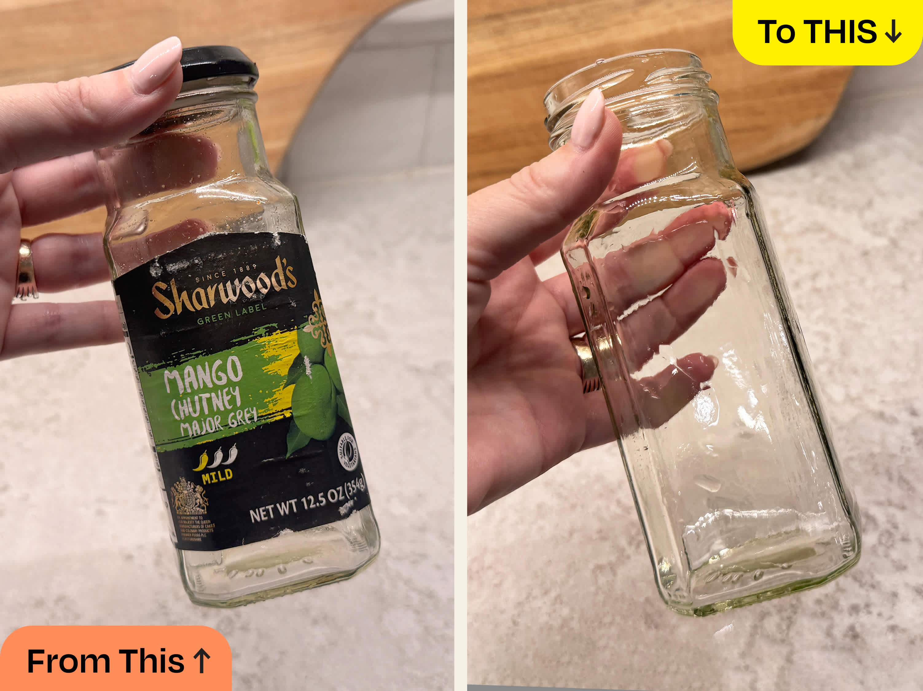 sticky label residue