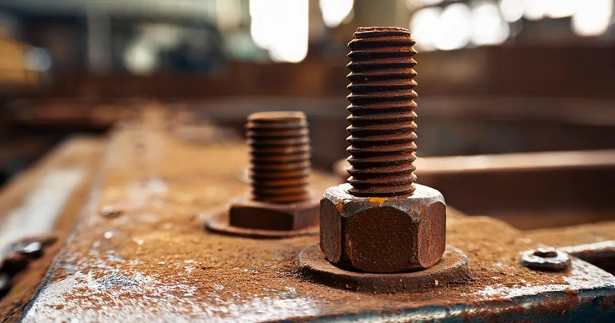 rusty metal bolts