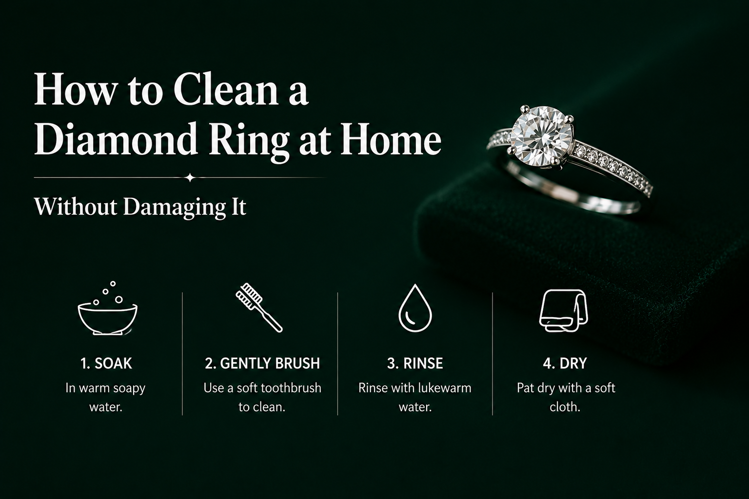 ring in soapy water