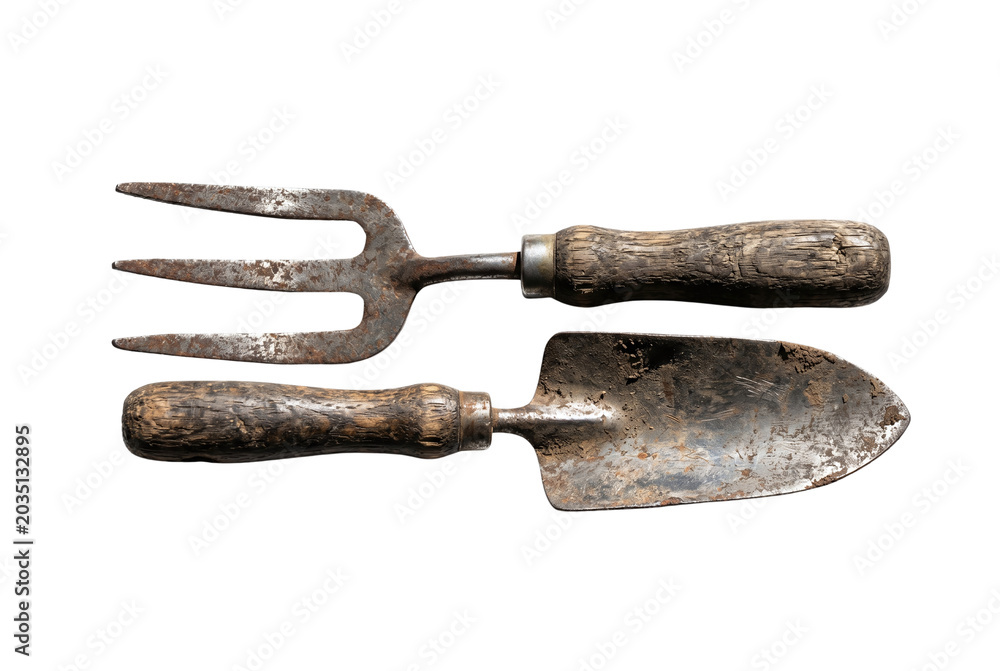 rusty garden trowel