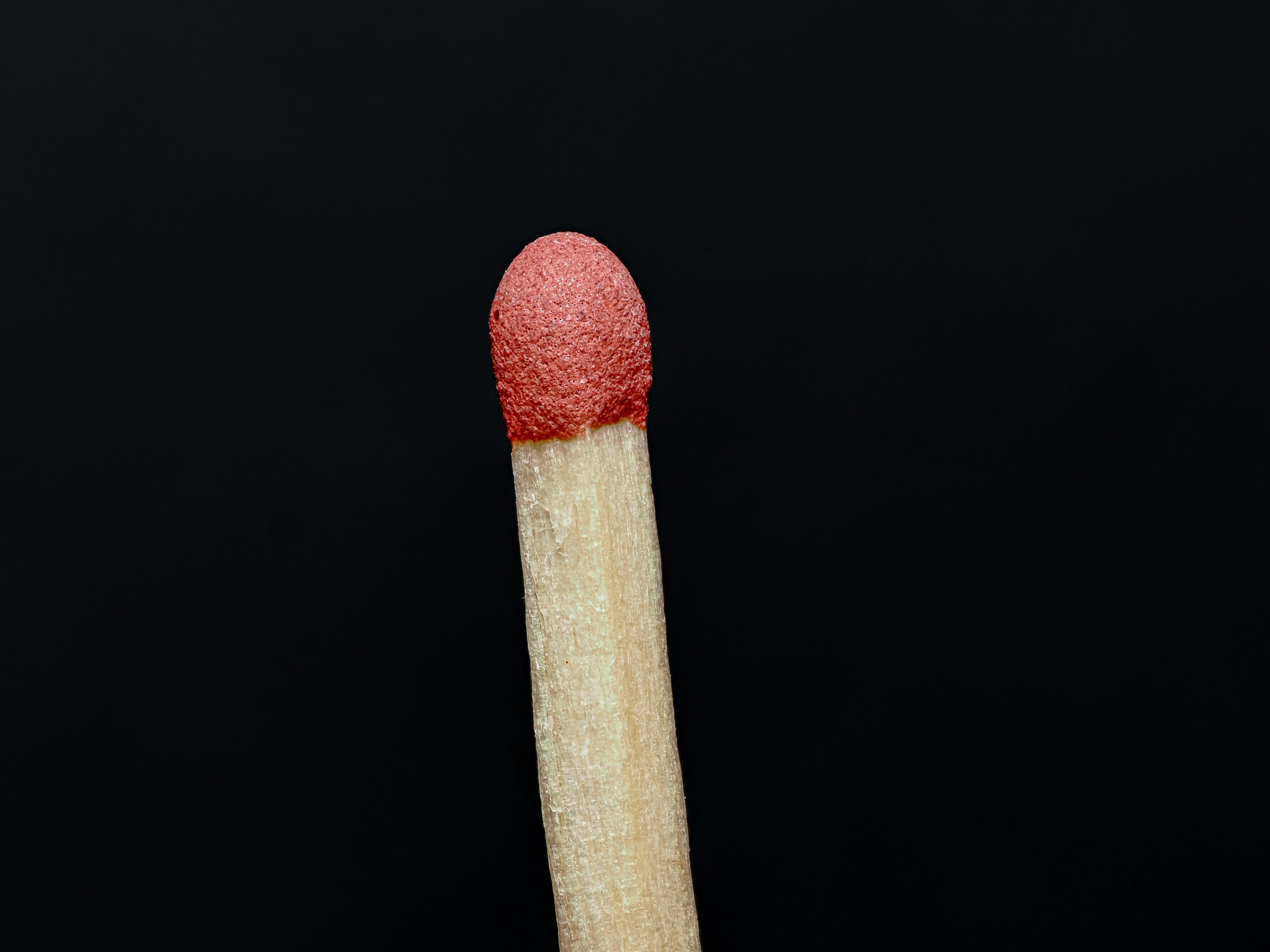 matchstick tips closeup