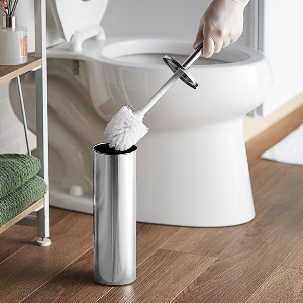 toilet brush and cleaning caddy