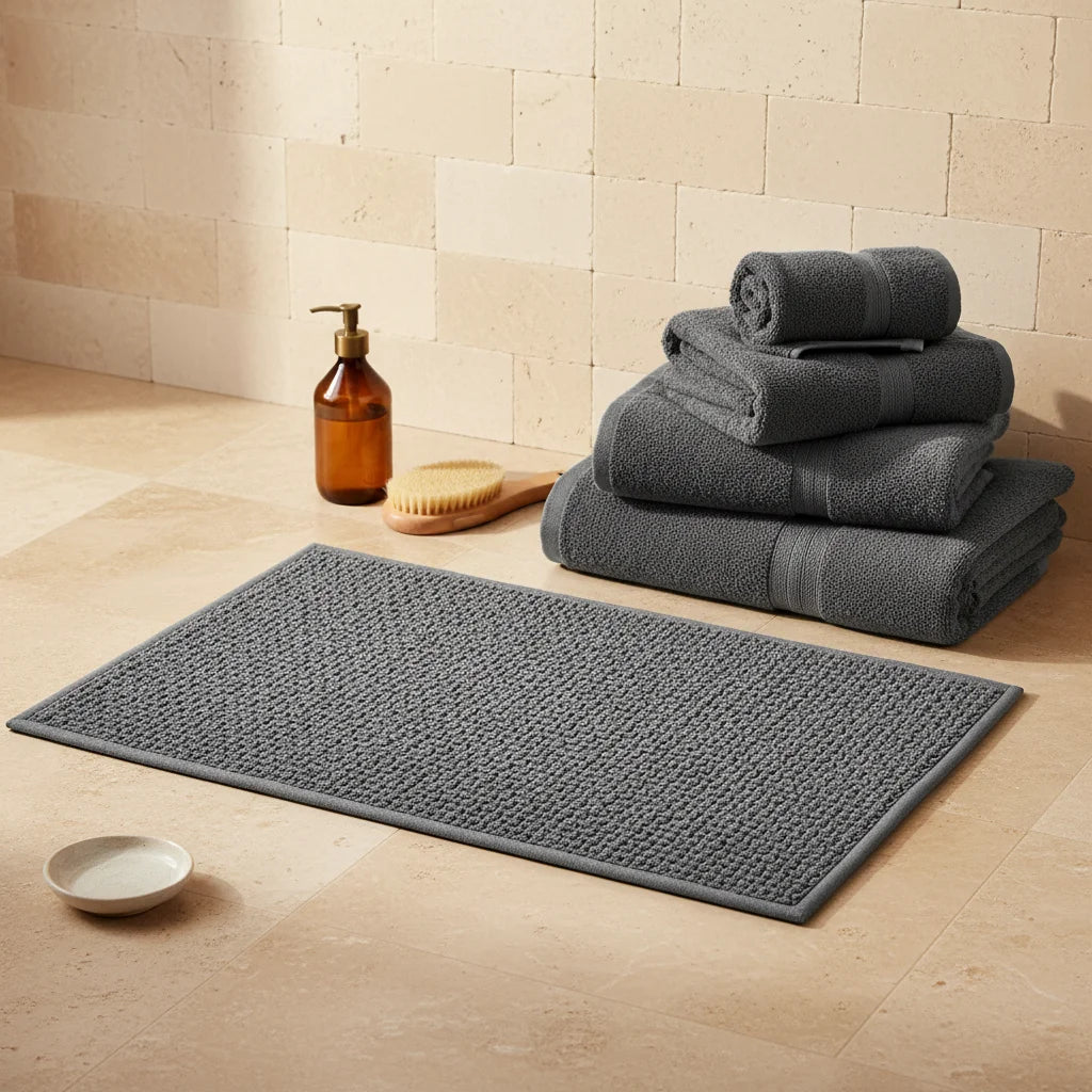 braided towel bath mat