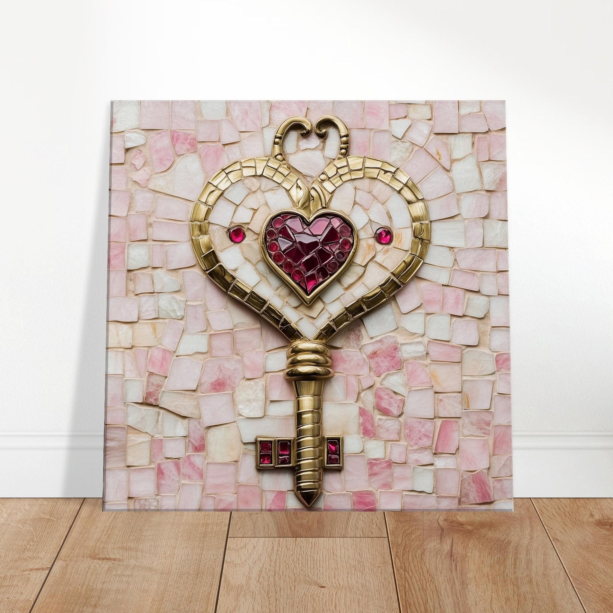 key mosaic art canvas