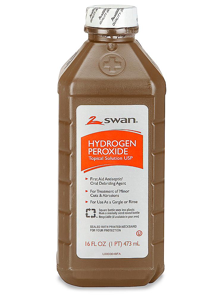 brown hydrogen peroxide bottle