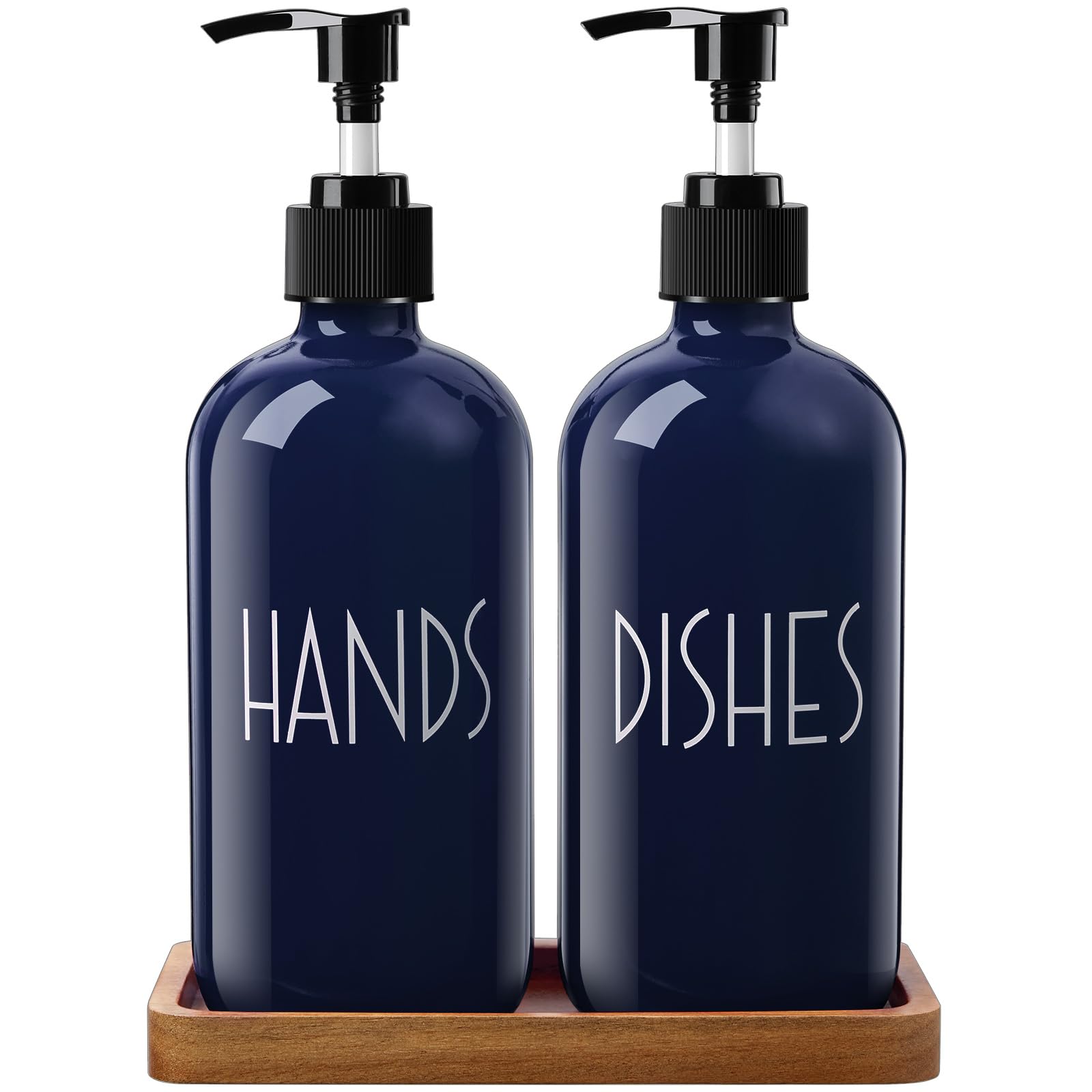 blue dish soap bottle