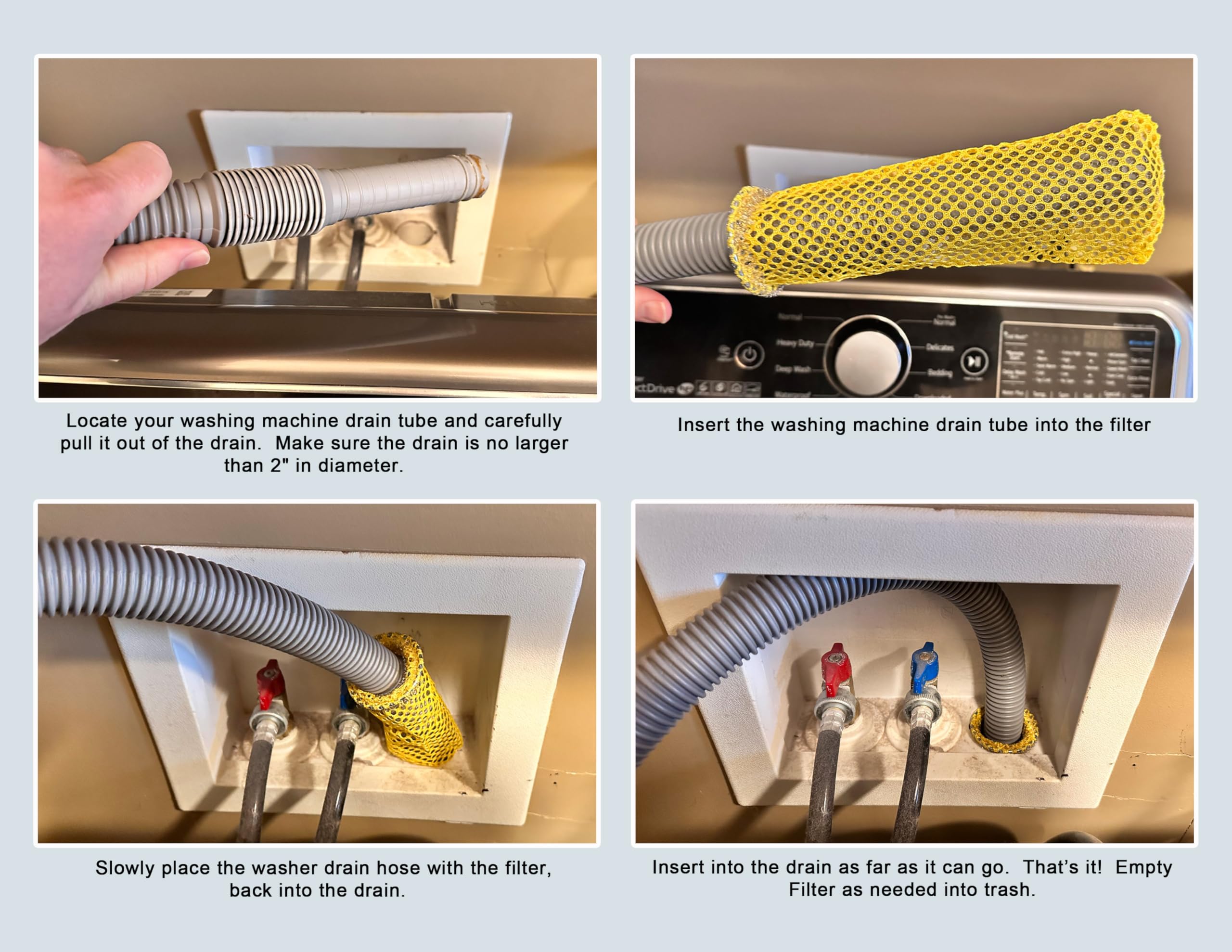 washing machine drain filter