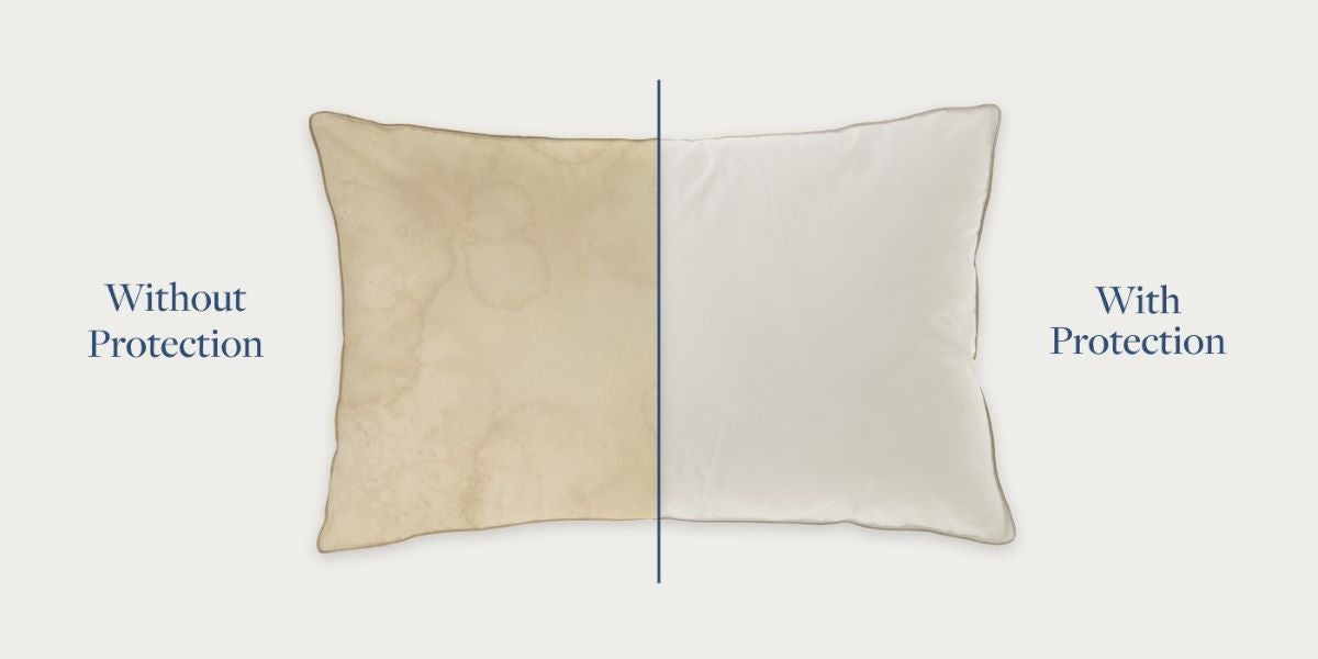 yellowed white pillow