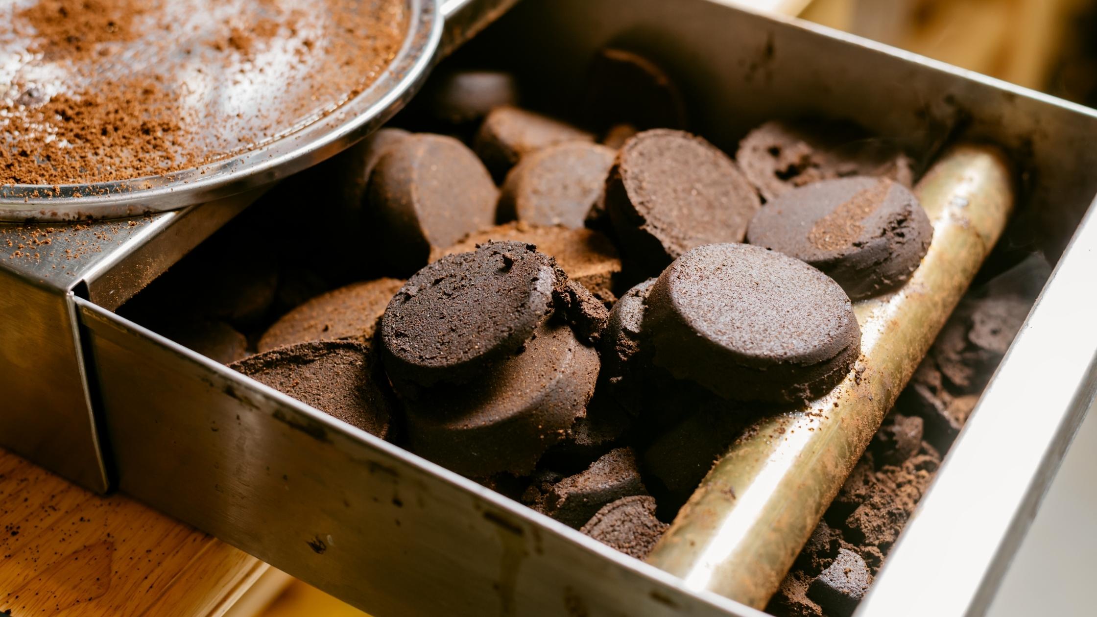 used coffee grounds