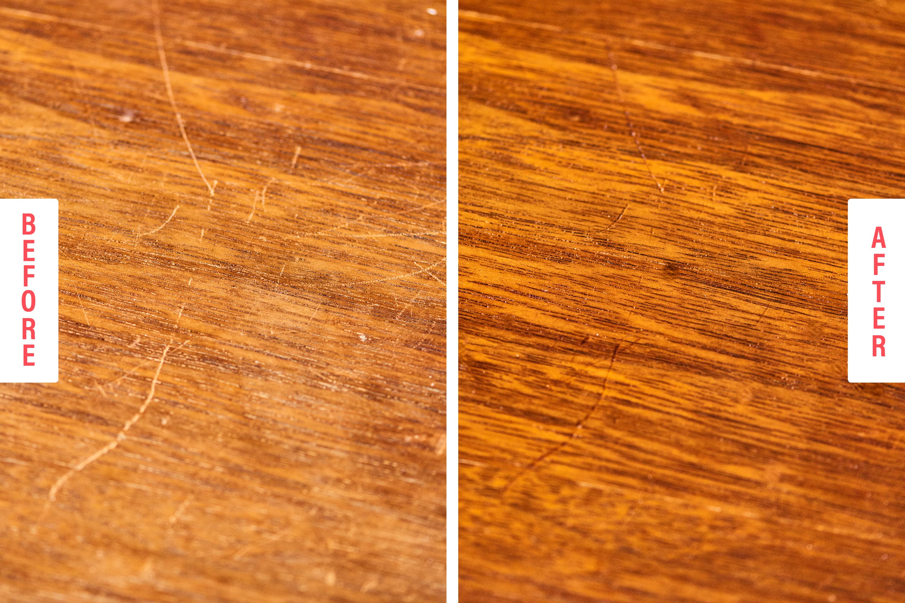 scratched wood table