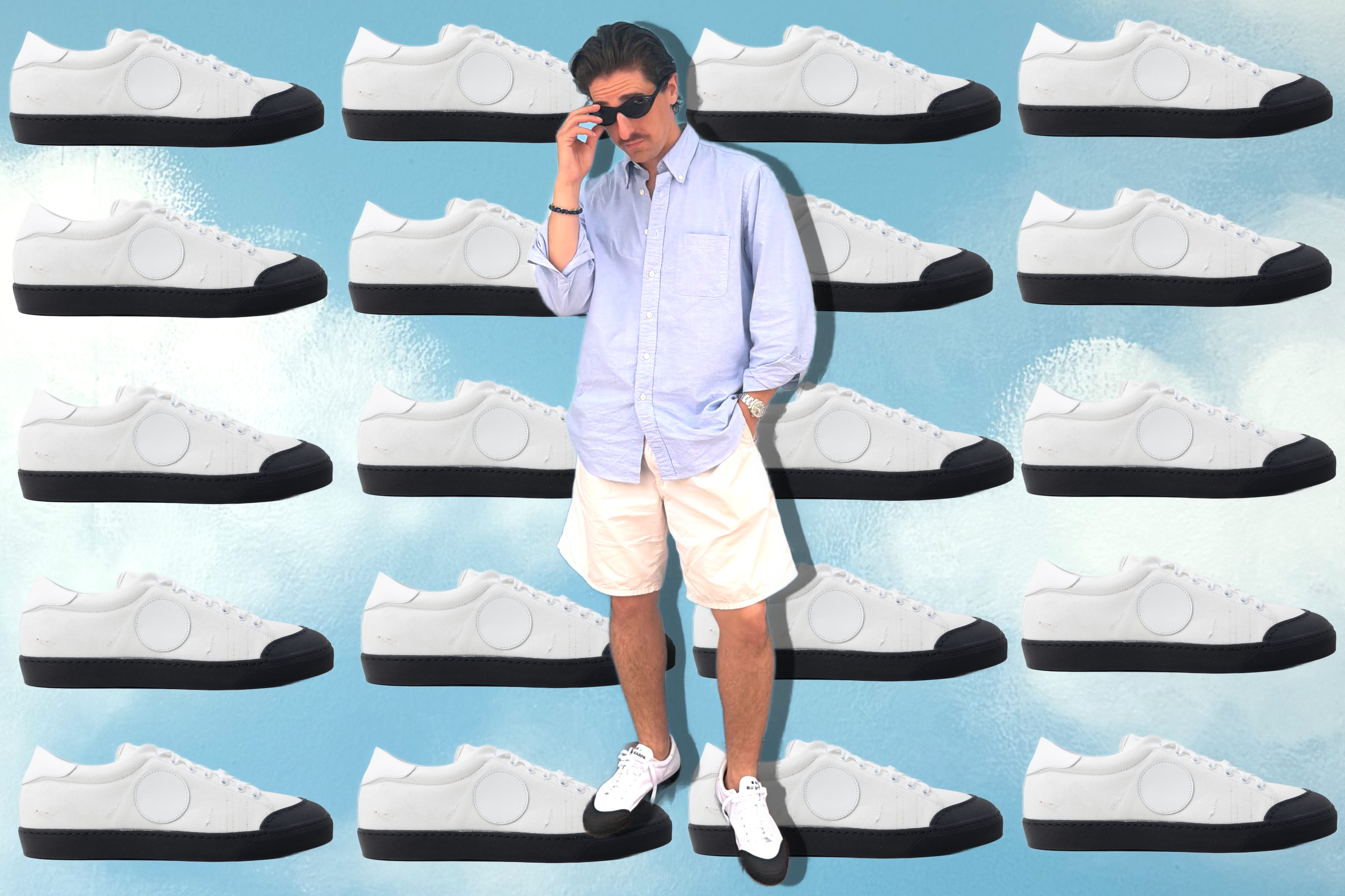canvas sneakers pair