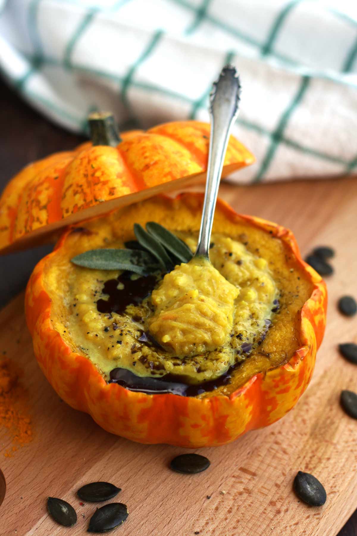 pumpkin soup bowl