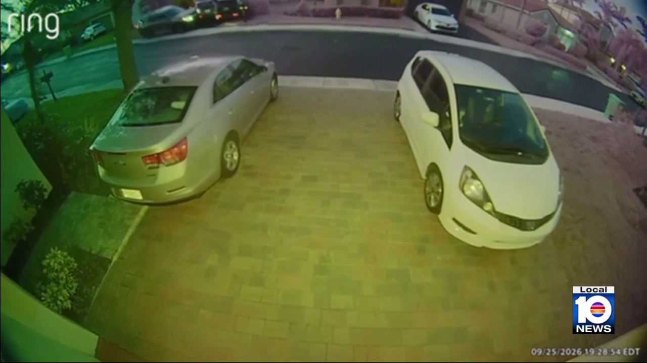 car driveway sunrise