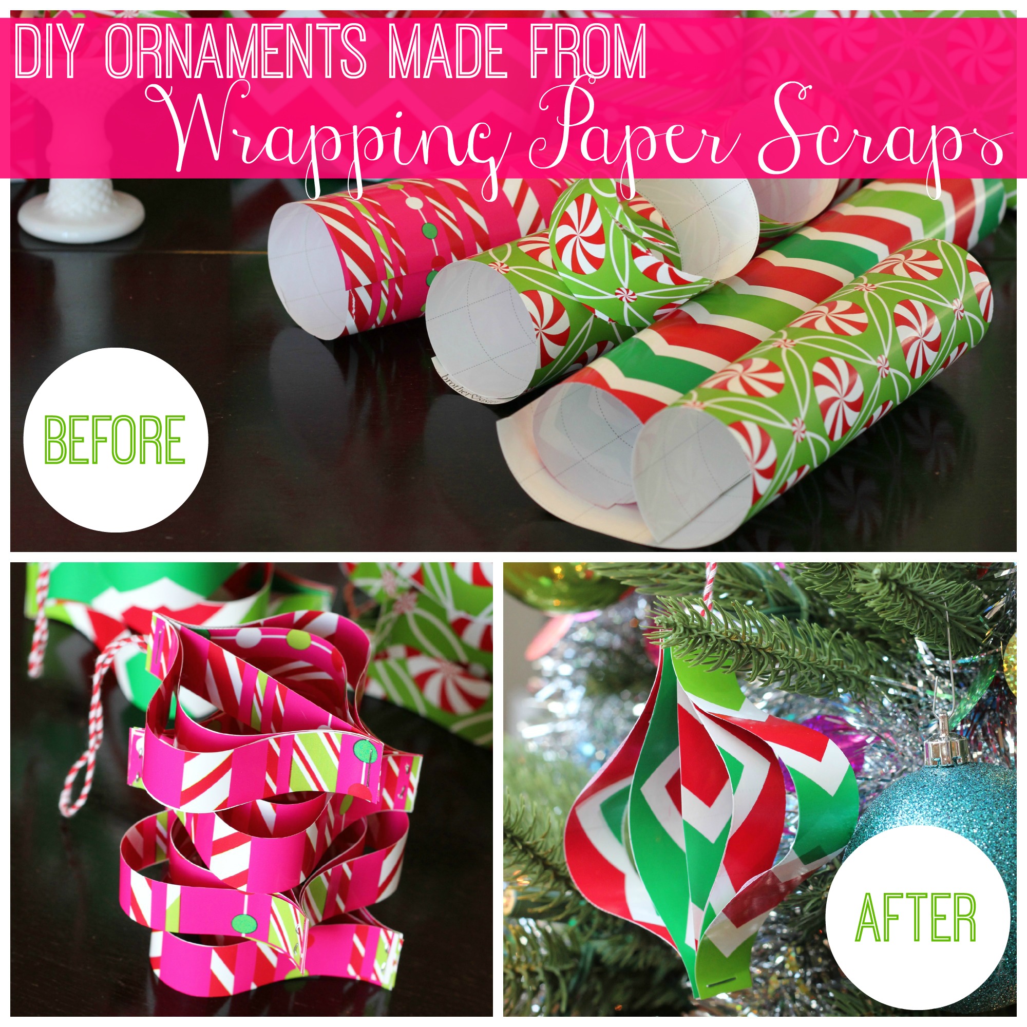 wrapping paper scraps
