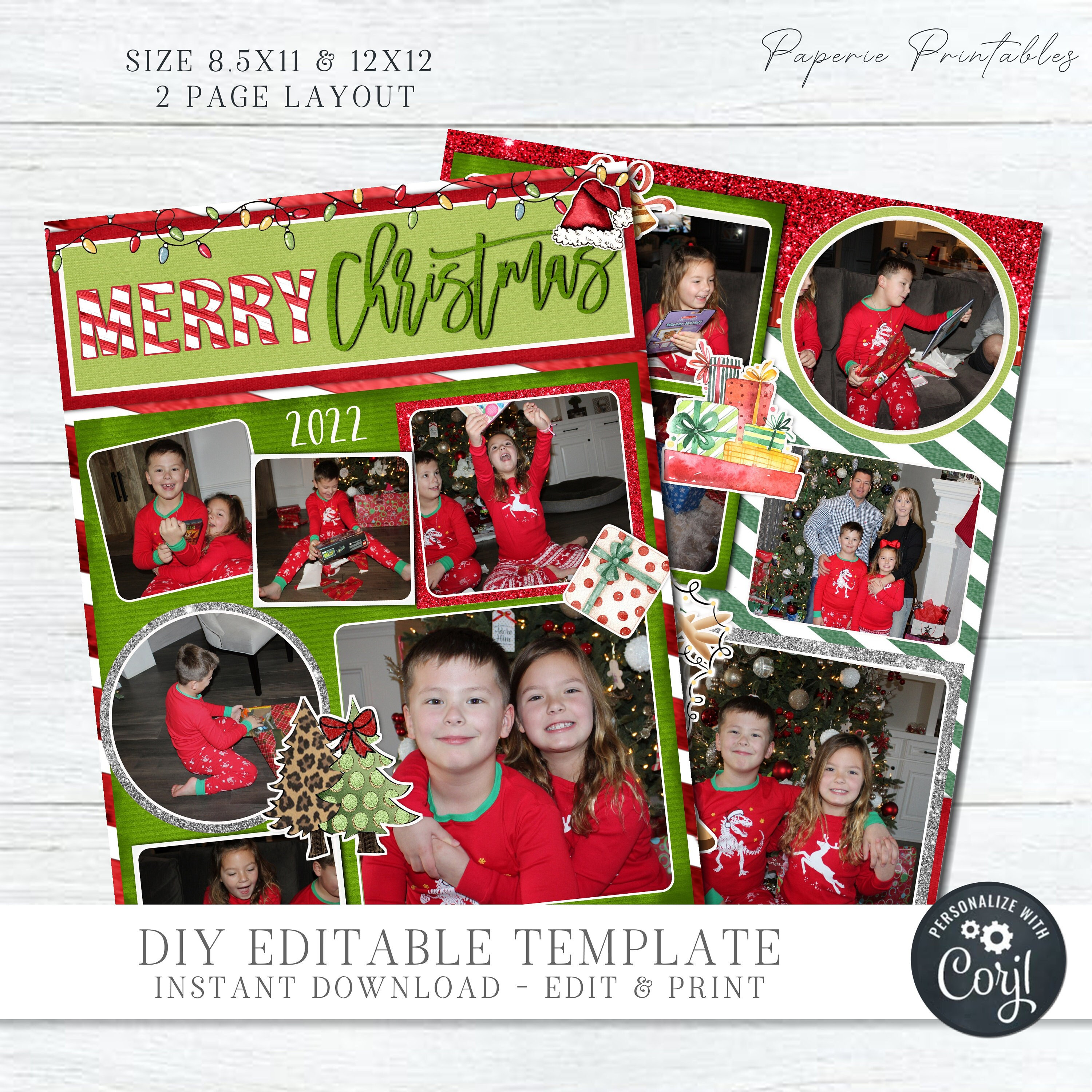 christmas scrapbook page