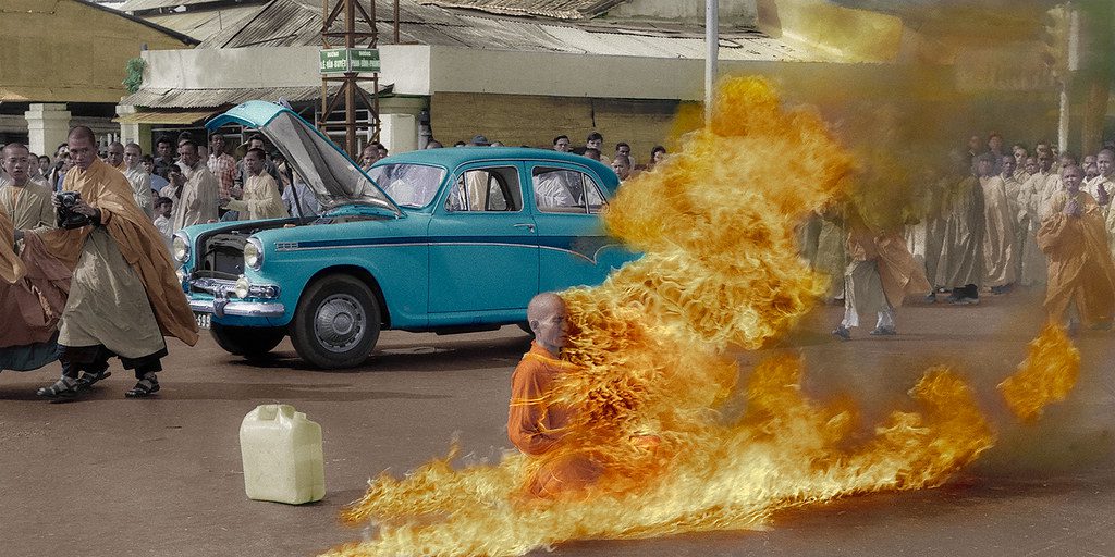 the burning monk
