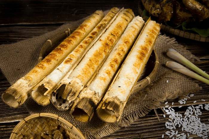 Cơm Lam (Bamboo cooked rice)