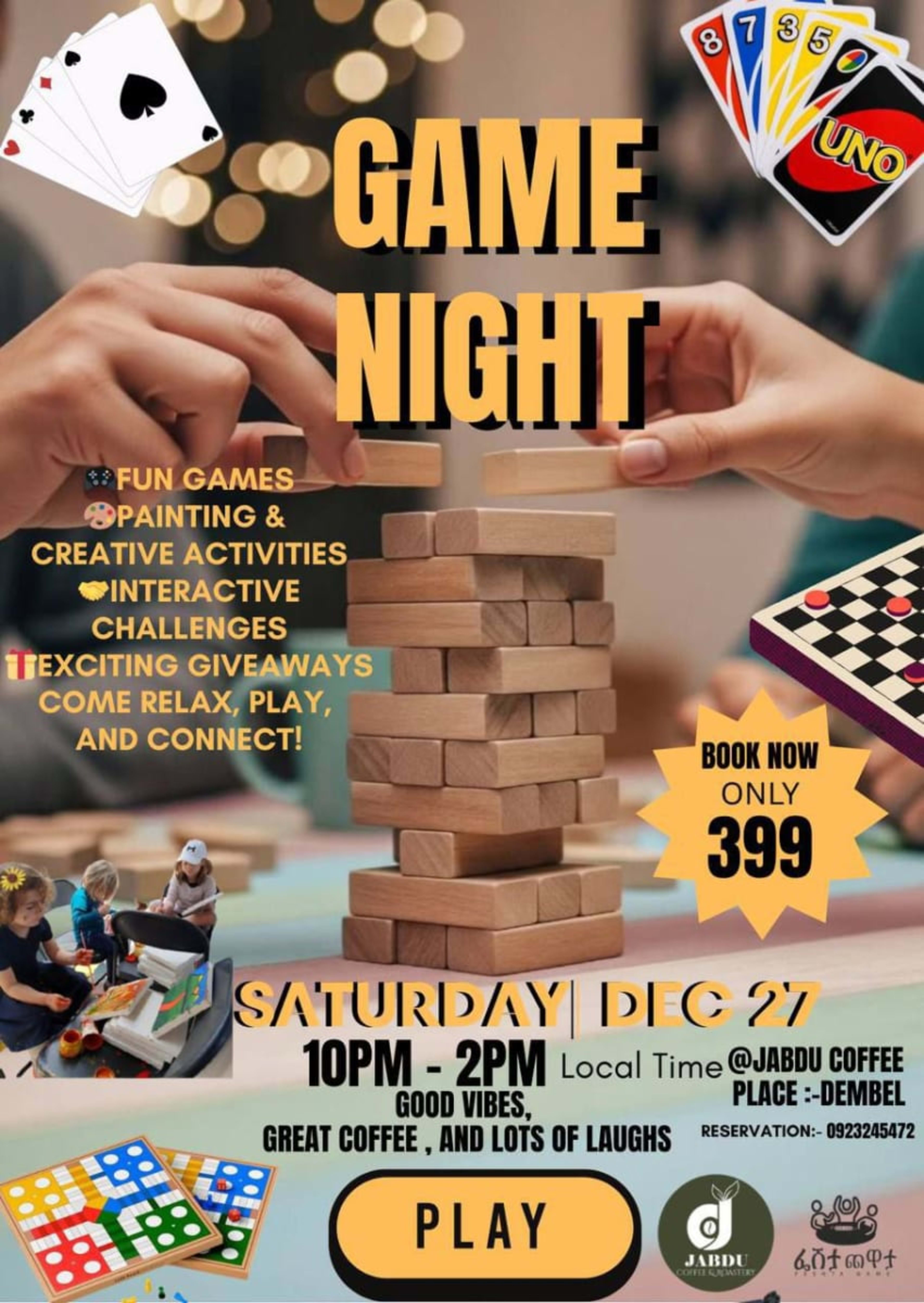 Game Night at Jabdu Coffee and Feshta Games