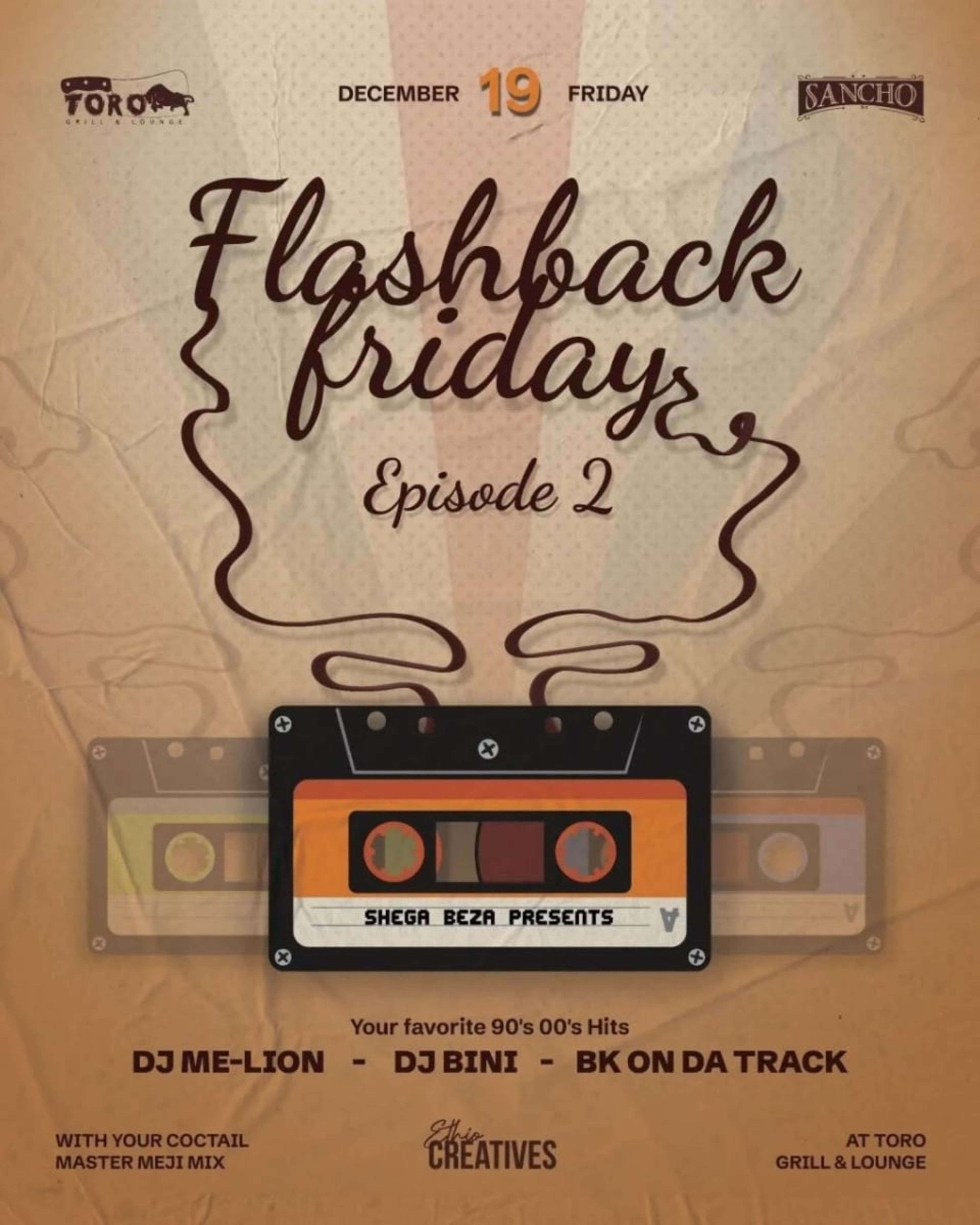 Flashback Friday Episode 2 at Toro Grill & Lounge