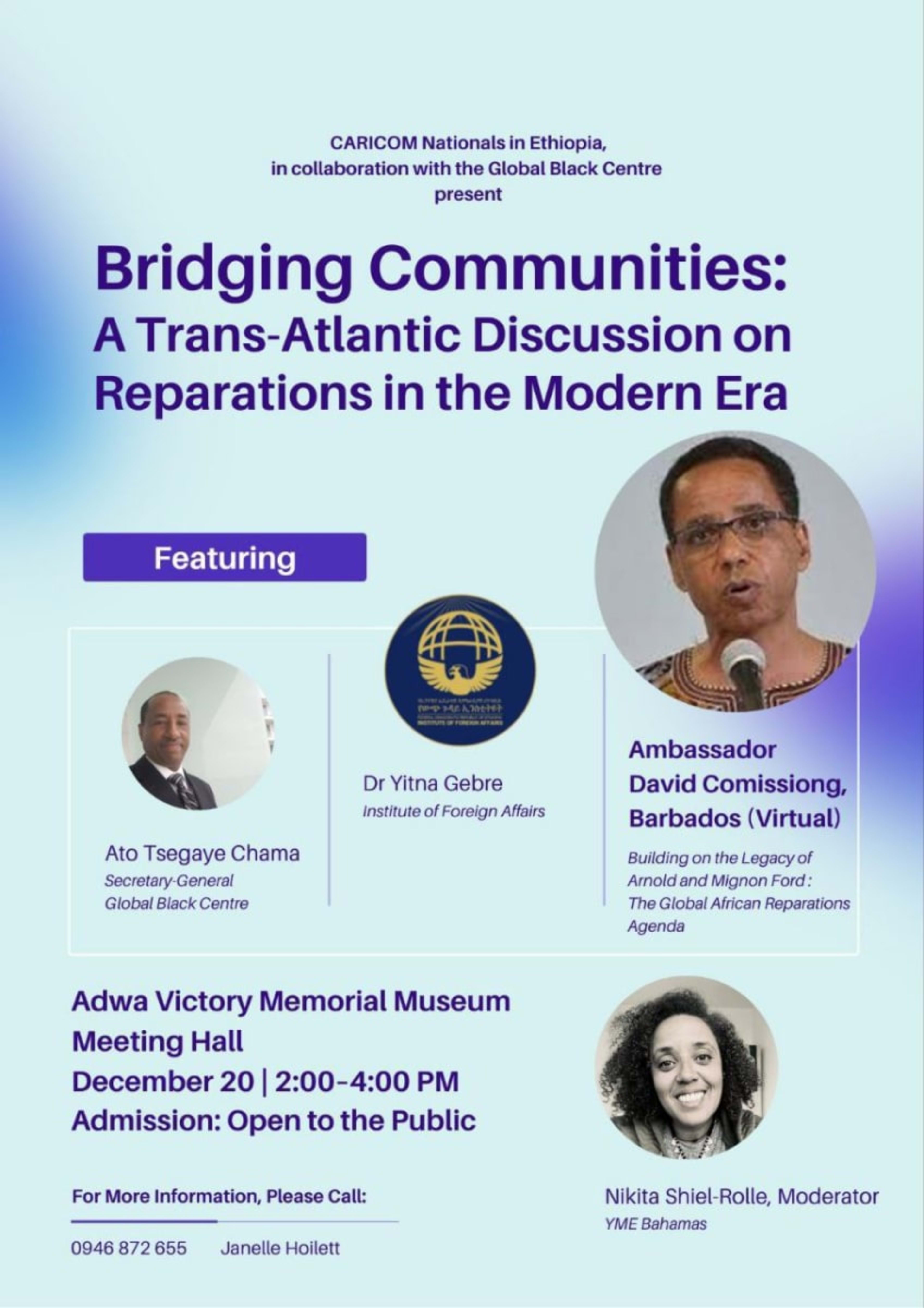 Bridging Communities: A Trans-Atlantic Discussion on Reparations in the Modern Era