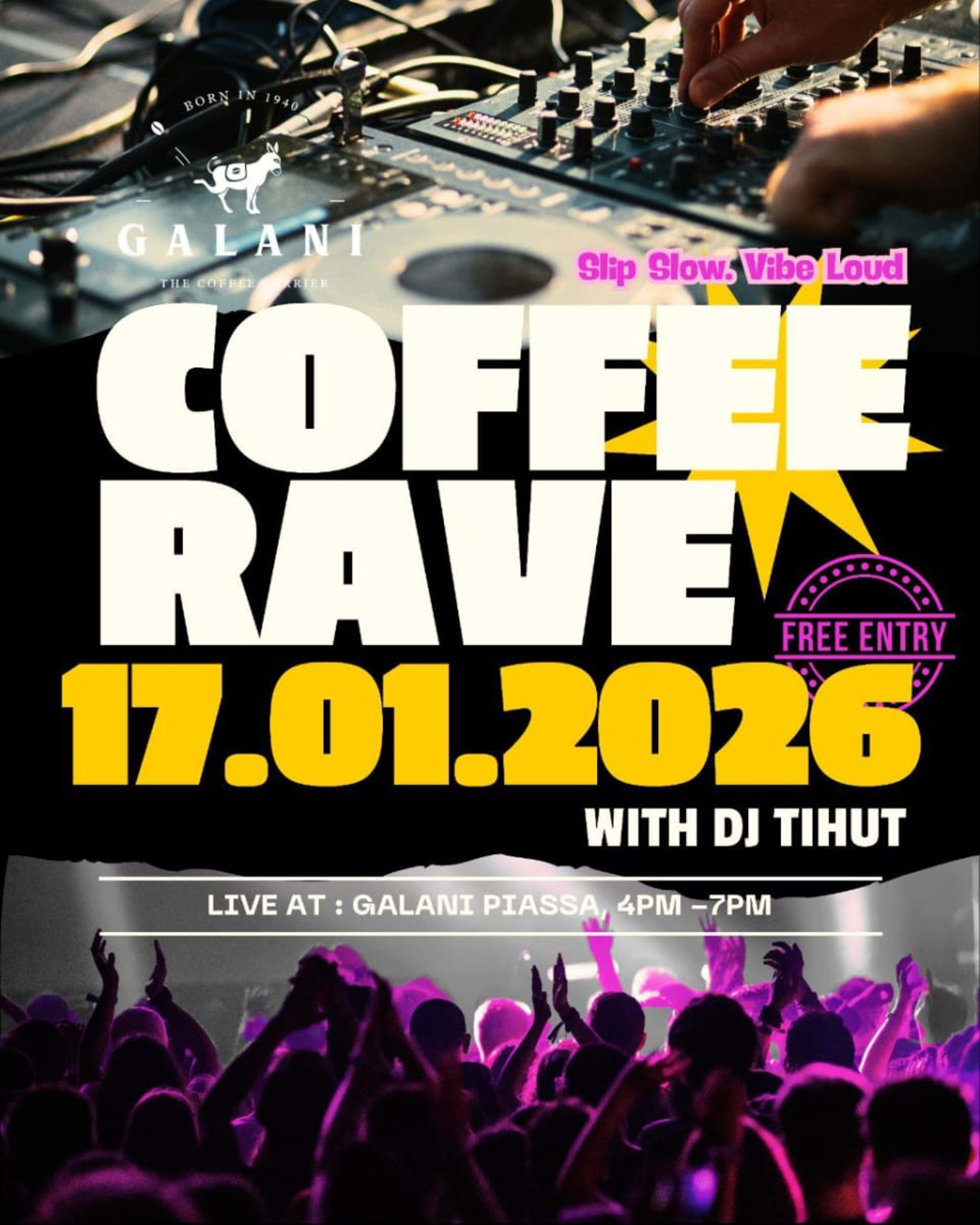 Brew & Groove - Coffee Rave at Galani Piassa