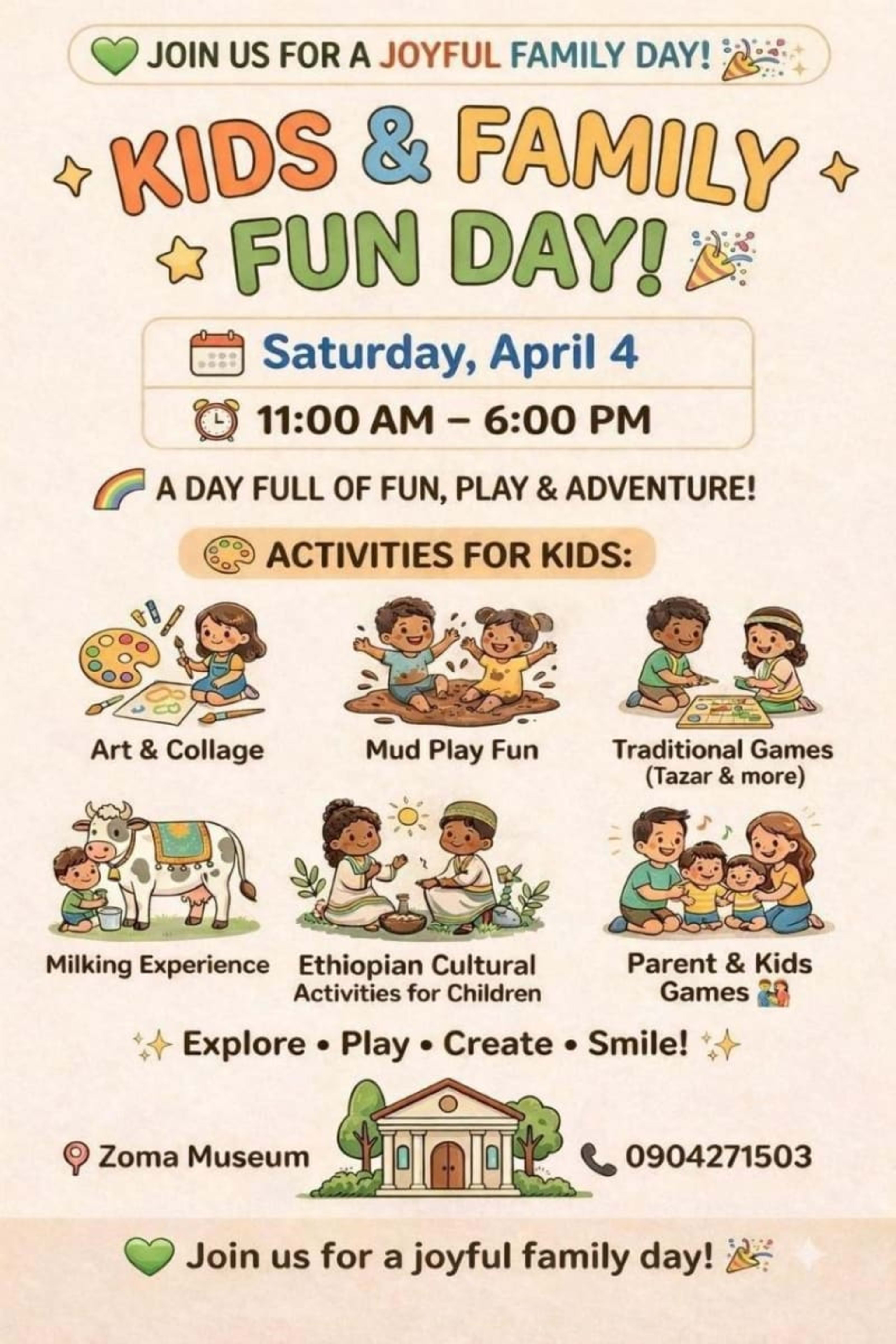 Kids & Family Fun Day at Zoma Museum