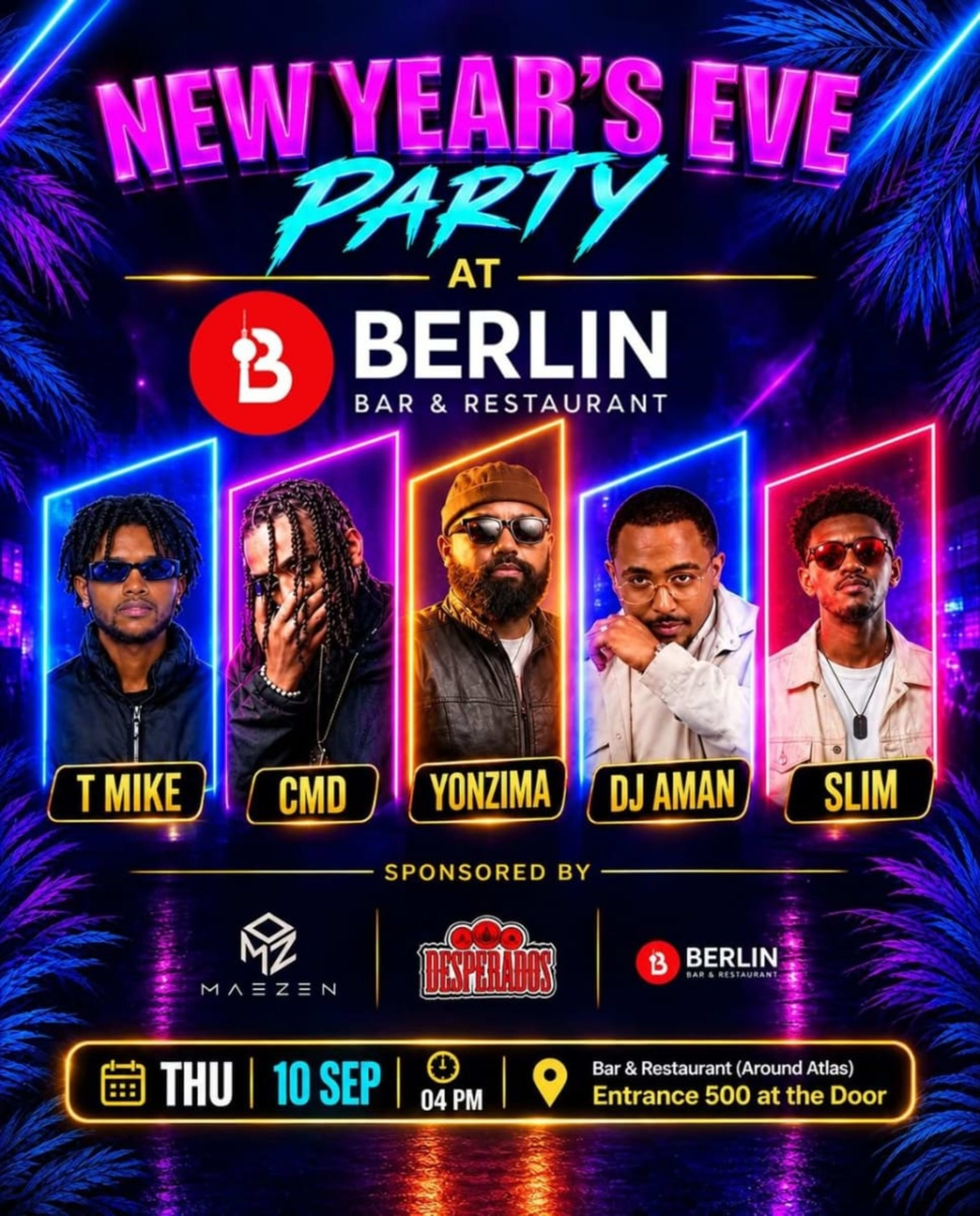 New Year’s Eve Party at Berlin Bar & Restaurant