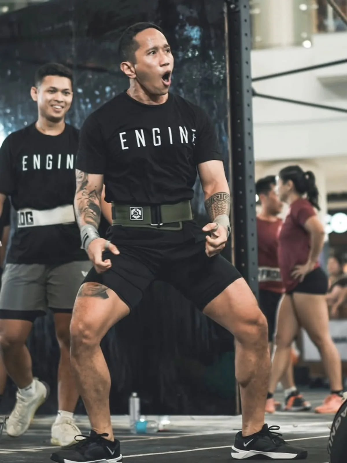 Arrow mid-workout at CrossFit ENGINE