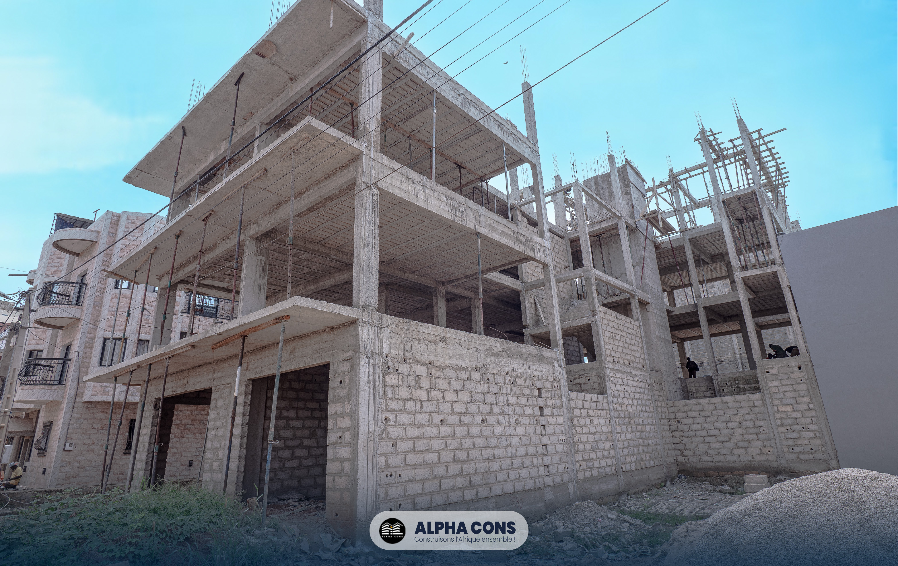 R+4 Grand Mbao, photo 3, Alpha Cons building site