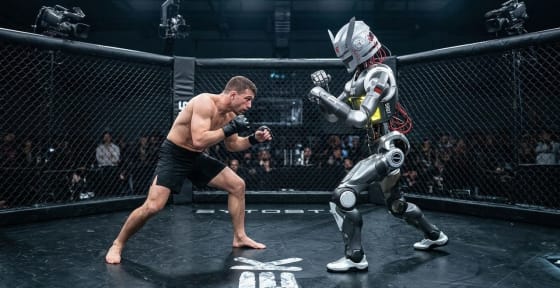 İnsan vs. humanoid robot qəfəs döyüşü: Kaliforniya startapa “dayan” dedi