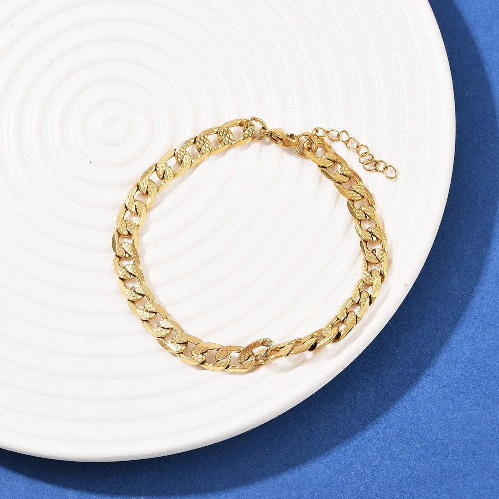 Flat Curb Chain Bracelet 2