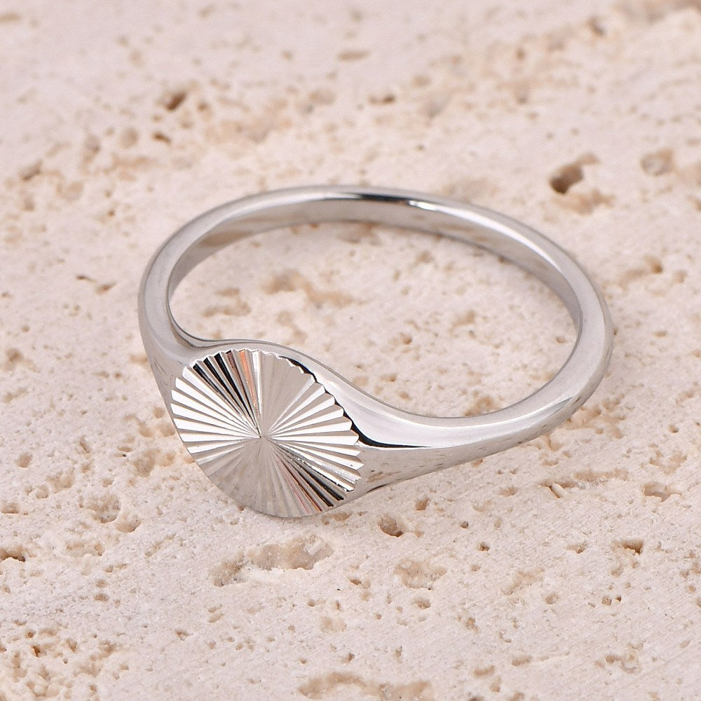 Radiant Sunburst Signet Ring 2