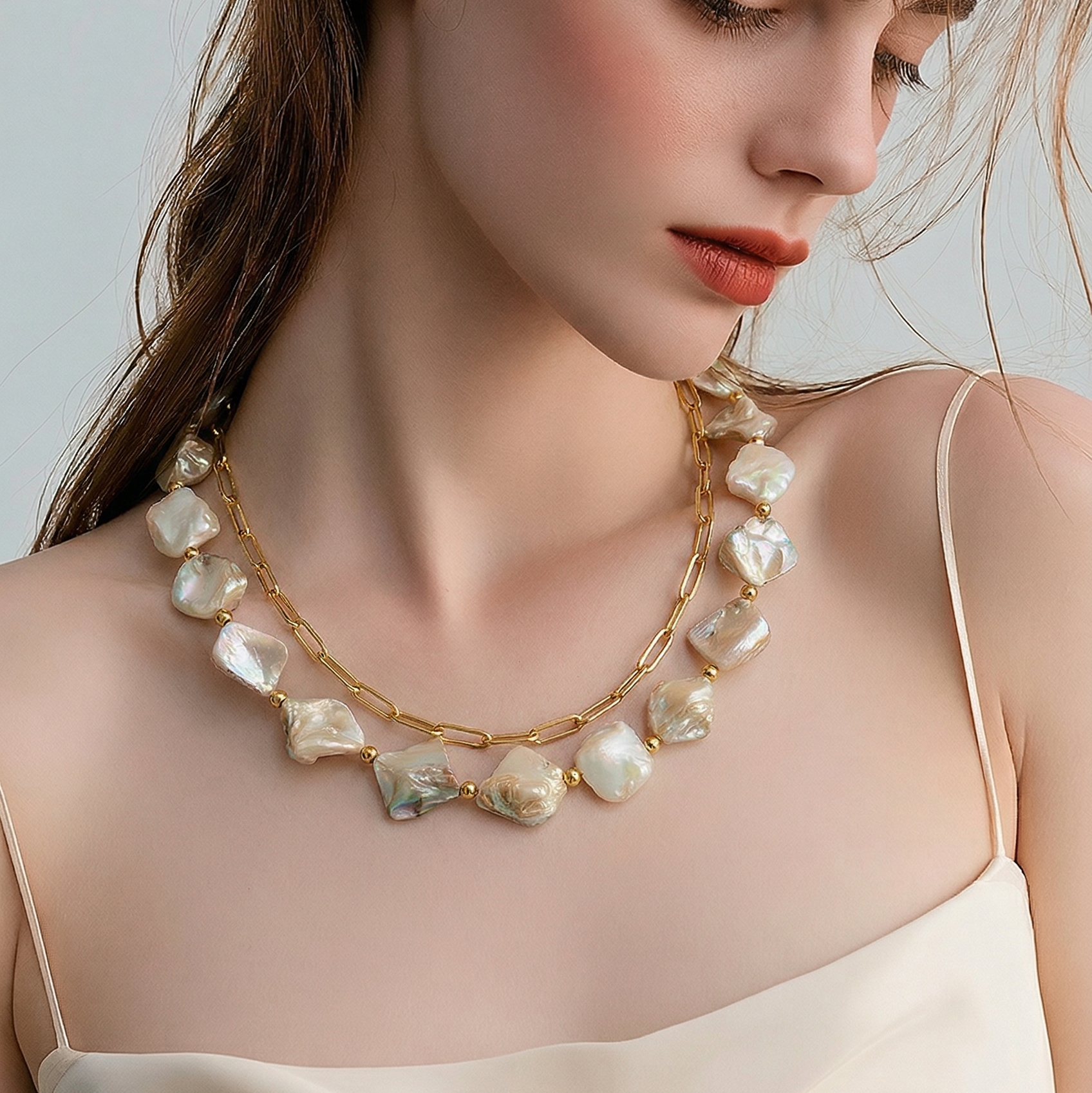 Natural Nugget Shell Necklace