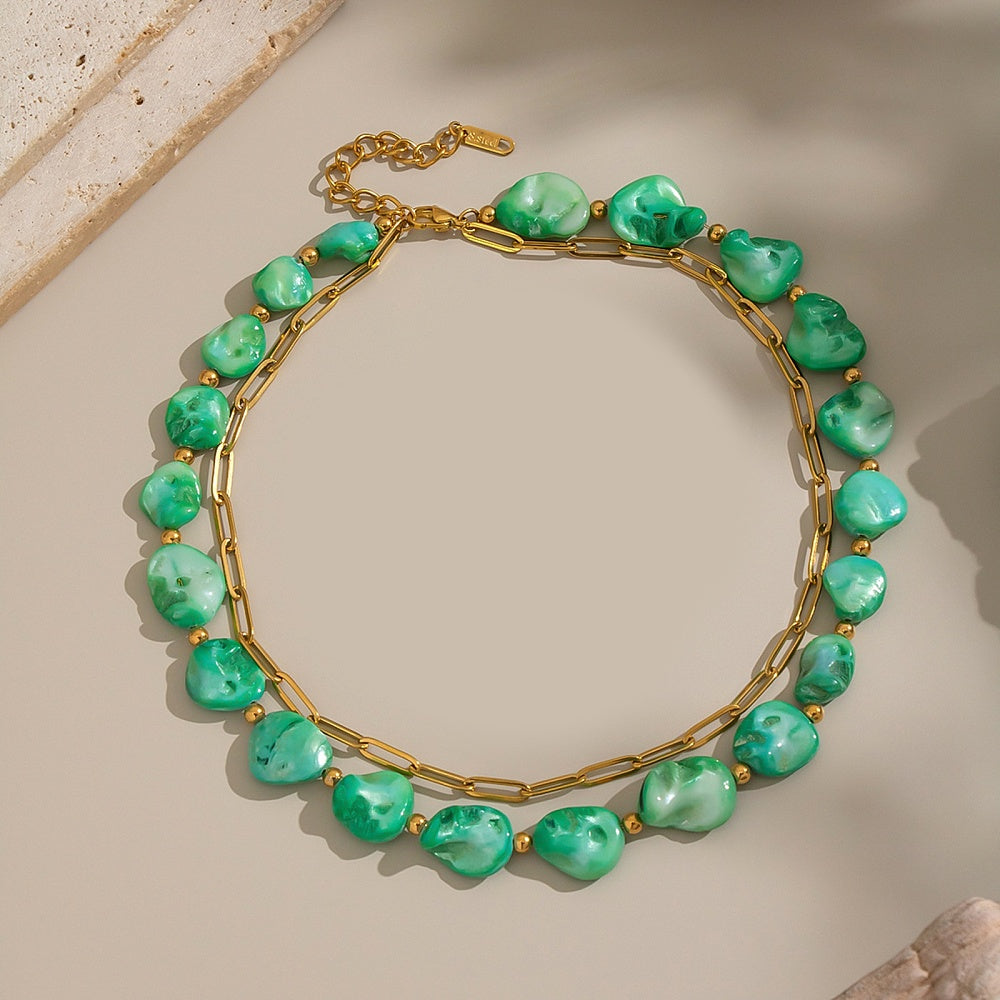 Natural Nugget Shell Necklace 4