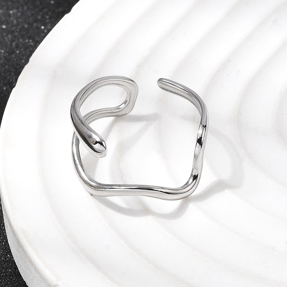 Irregular Nugget Open Cuff Ring 2