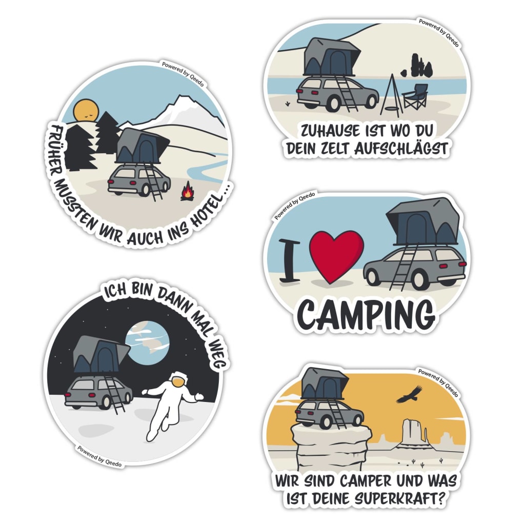 Camping Sticker Set