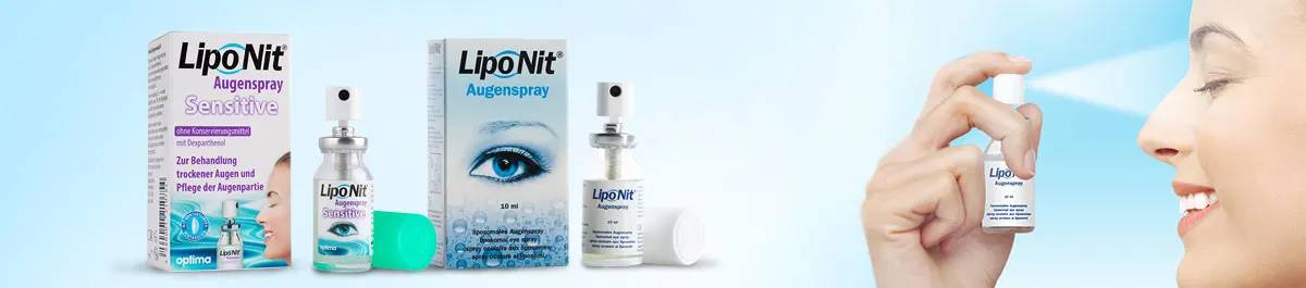 Liponit Augenspray und Augentropfen