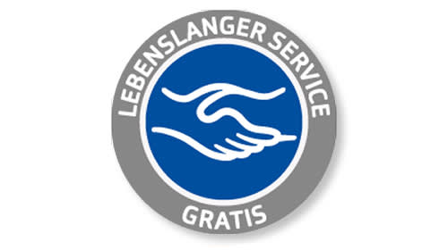 Garantie für lebenslangen Service