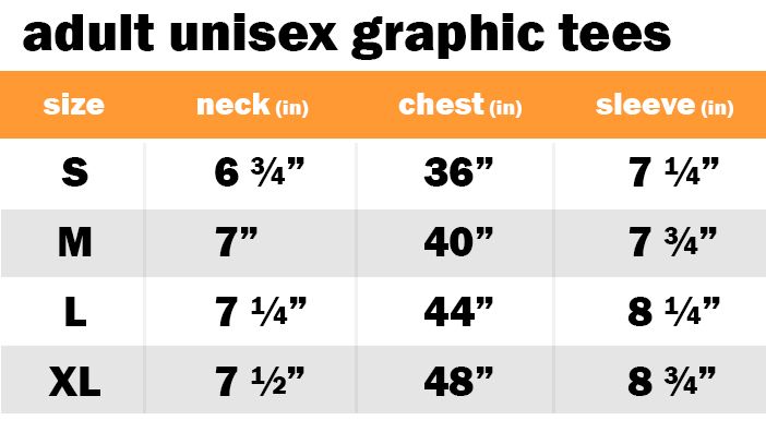 Adult unisex graphic tees