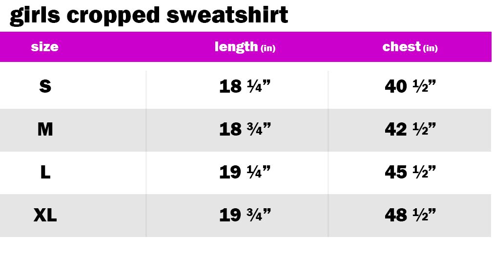 Girls cropped sweatshirts