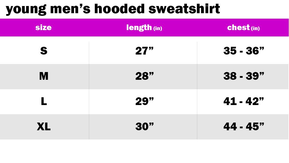 Youngs mens hooded sweatshirt