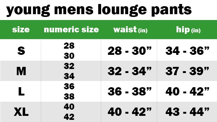 Young men lounge pants