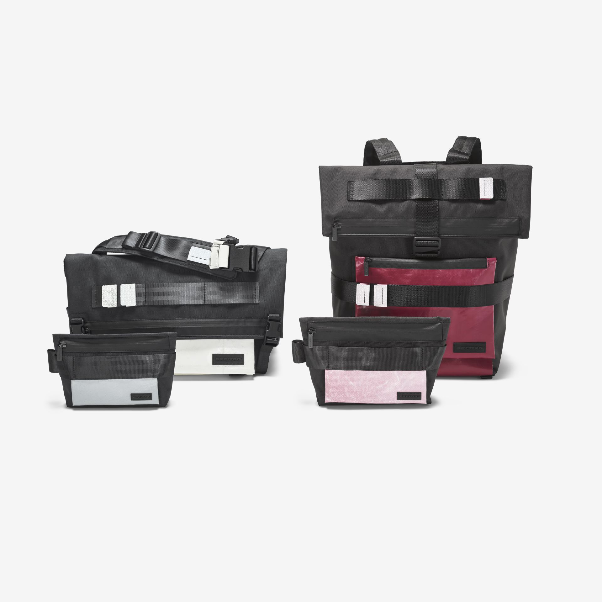 ImageFREITAG REFLECTEDBAGS GROUPSHOT Red OliverNanzig HighRes