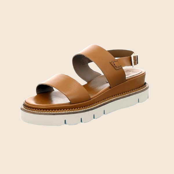 Damen Premium Sandalette in braun.
