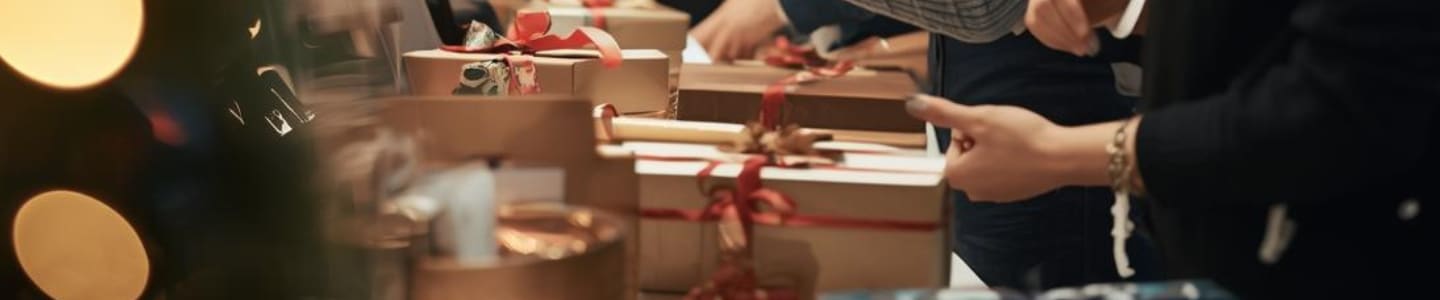 Prezenty dla pracowników na stole