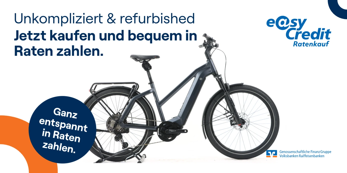 Werbung für Ratenkauf mit einem E-Bike