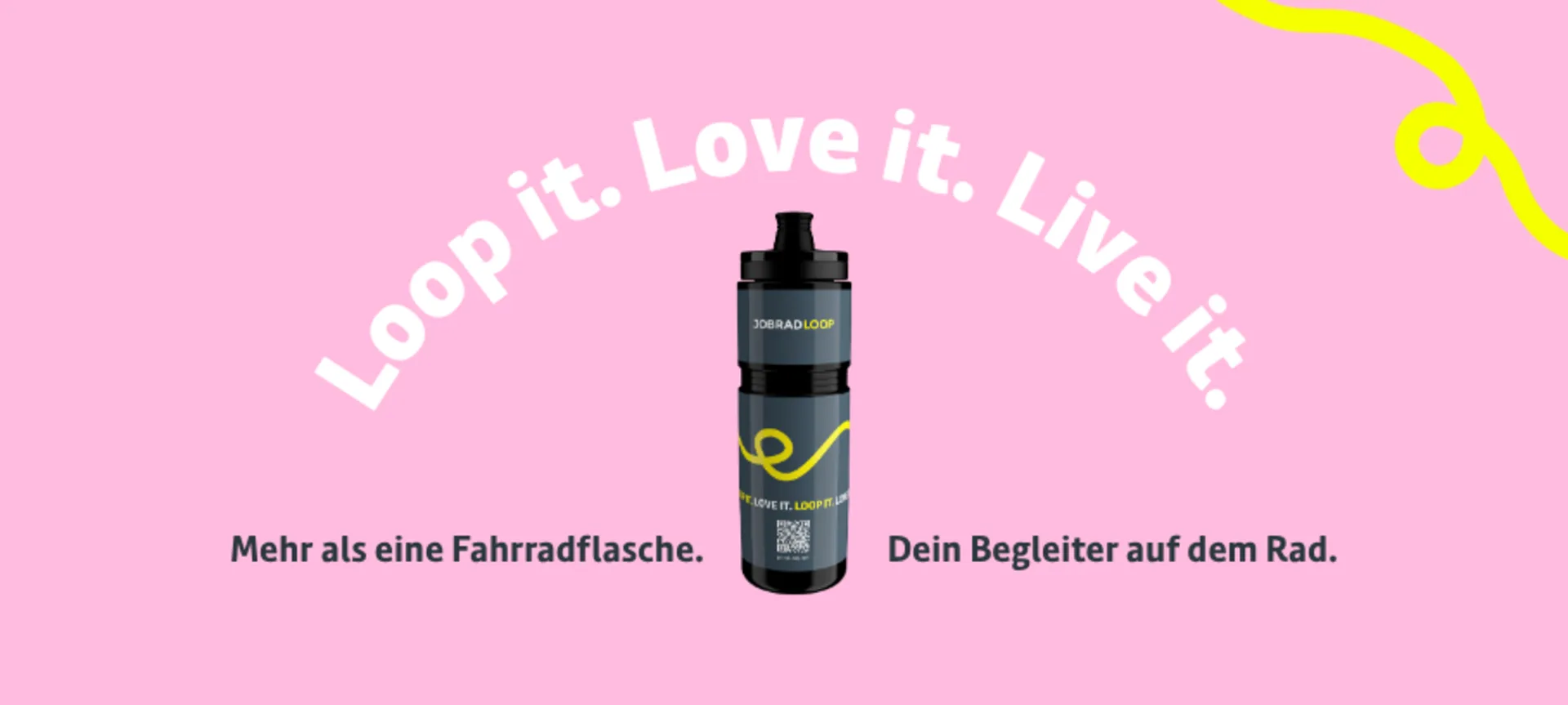 eine Fahrradflasche im jobrad loop design